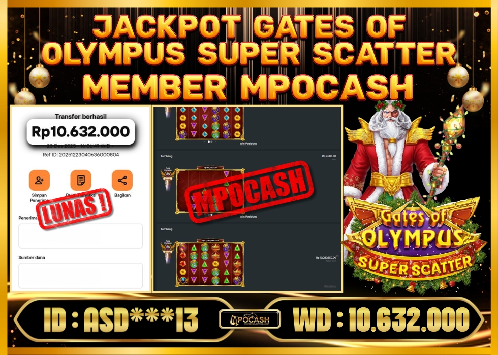 MPOCASH JACKPOT GATES OF OLYMPUS SUPER SCATTER
